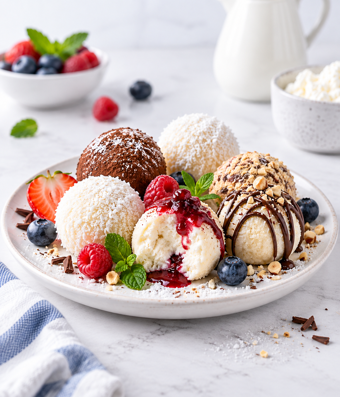 Sweet cottage cheese balls