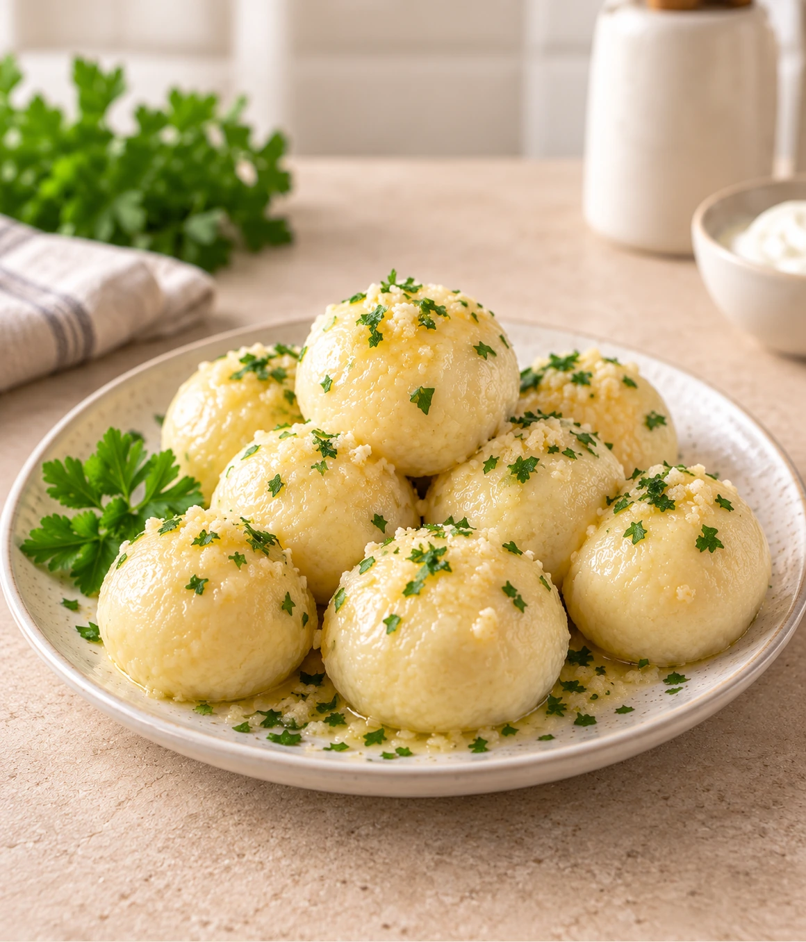 Classic galushky dumplings