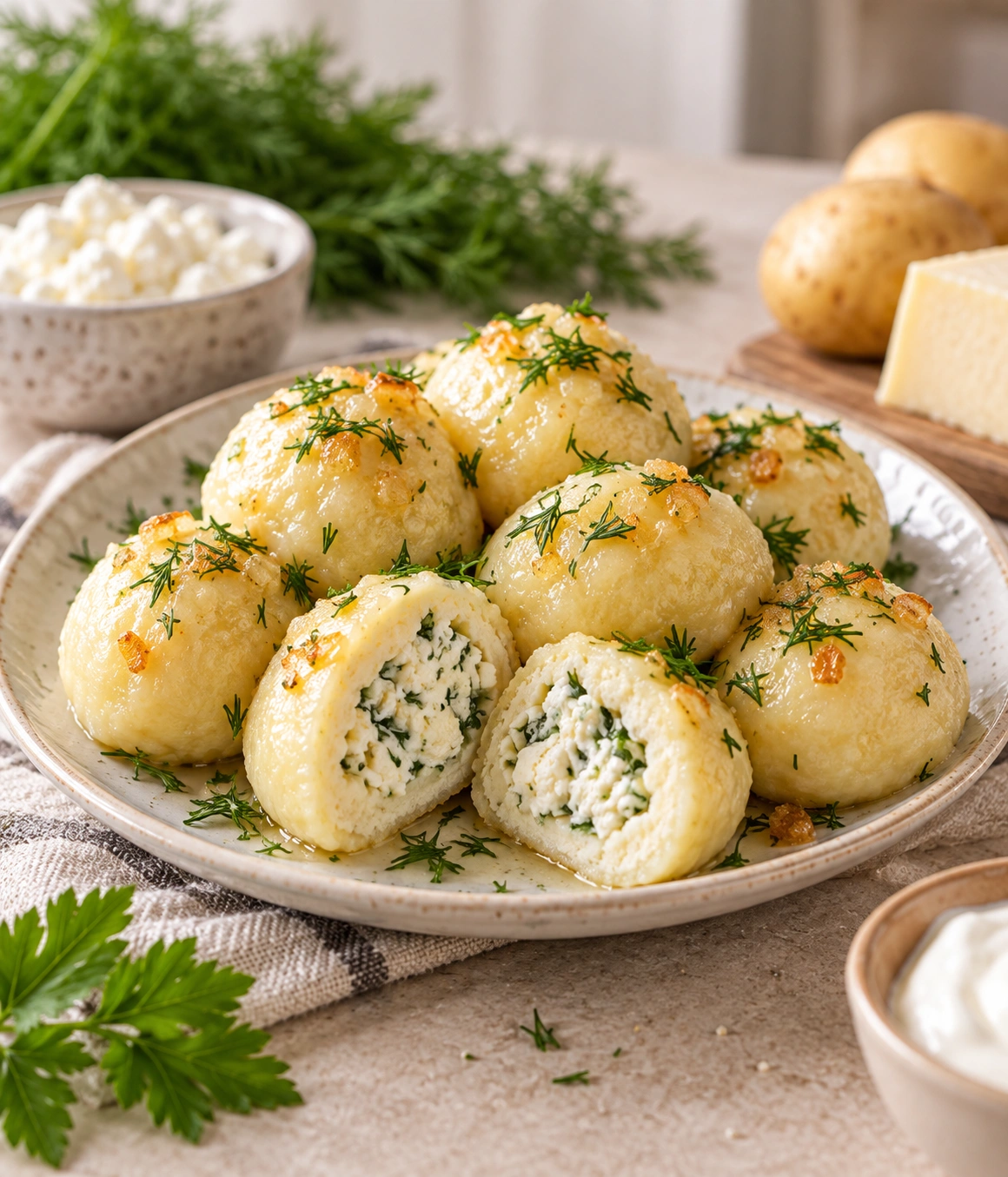 Dumplings with added ingredients