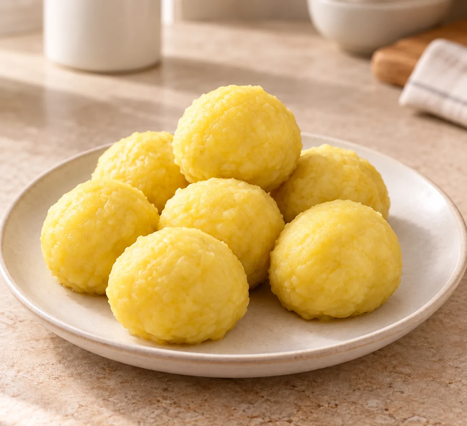 Potato mixture balls without herbs