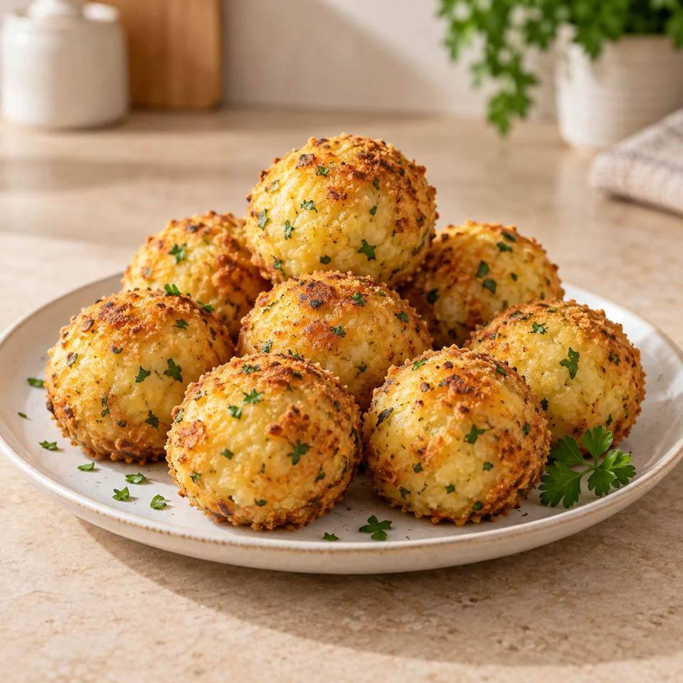 Illustration: potato and cheese balls