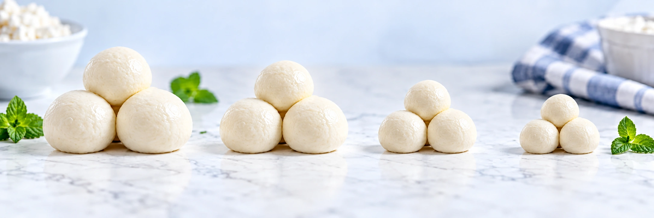 Cheese balls, 40 mm diameter