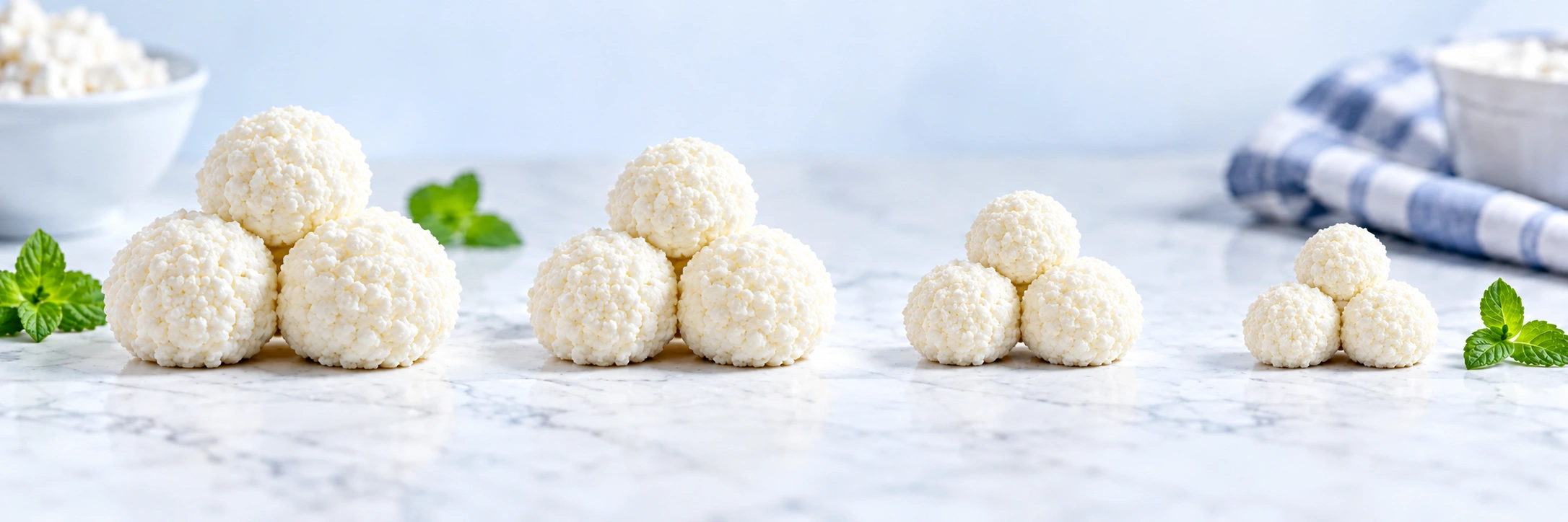 Cottage cheese ball illustration: Ø 40 mm