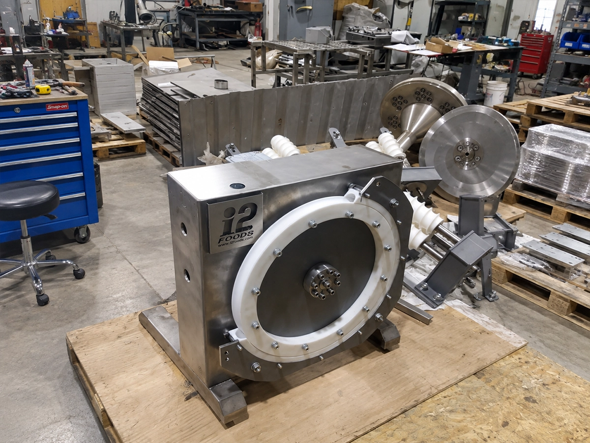 Machine component during assembly