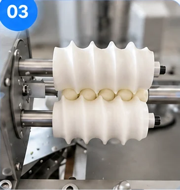 Rollers forming balls